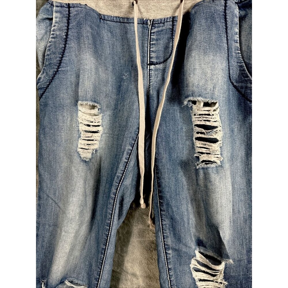 Rue 21 Pants Girls Small Distressed Soft Blue Joggers - Picture 3 of 11